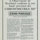1967 Girard-Perregaux Watch Company La Chaux-de-Fonds Switzerland 1967 Swiss Ad Suisse Advert