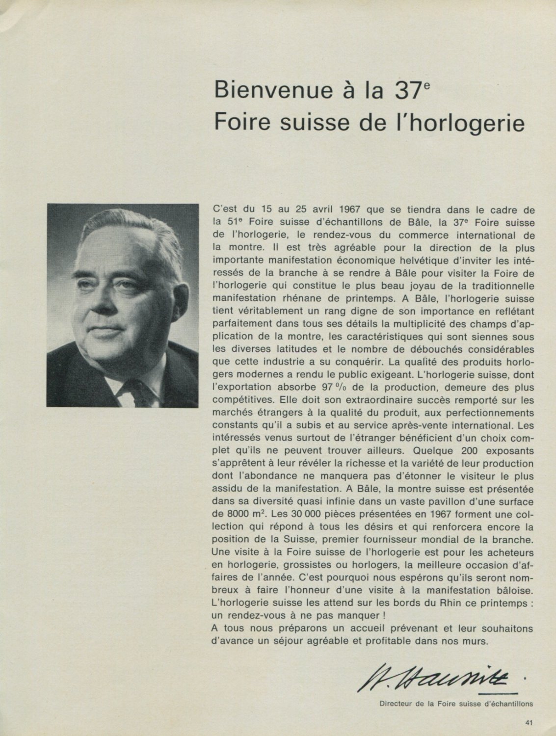 1967 Foire Suisse de L'Horlogerie Swiss Watch Fair Magazine Article Horology Bale Basle Switzerland
