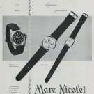 1964 Marc Nicolet Watch Company Switzerland Vintage 1964 Swiss Ad Suisse Advert Horlogerie Horology