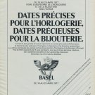 1977 Swiss Watch Fair Basel Switzerland Vintage 1976 Swiss Ad Suisse Advert Horlogerie Horology
