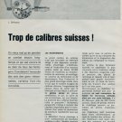 1963 Defossez Trop de Calibres Suisses 1963 Swiss Magazine Article Horlogerie Horology 1963 Defossez Trop de Calibres Suisses 1963 Swiss Magazine Article Horlogerie Horology