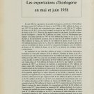 Les Exportations d'Horlogerie en Mai et Juin 1958 Vintage Swiss Magazine Article Horology Suisse