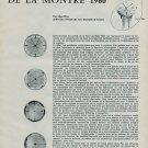 Creation et Esthetique de la Montre 1960 Swiss Magazine Article by Alain Wyss Horlogerie Horology