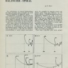 1953 l'Influence de la Forme des Bouts de Pivots 1953 Swiss Magazine Article Horlogerie Horology