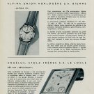 1953 Alpina Watch Company Angelus Watch Co. Nouveaux Modeles Vintage 1953 Swiss Magazine Article