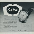 1951 Eska Watch Company Switzerland Vintage 1951 Swiss Ad Suisse Advert Horology Horlogerie