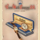 1949 Buren Watch Company Switzerland Vintage 1949 Swiss Ad Suisse Advert Horlogerie Horology