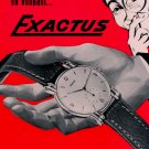 1953 Exactus Watch Company Montres Exactus SA Advert 1953 Swiss Ad Suisse Advert