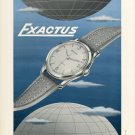 1953 Exactus Watch Company Neuchatel Switzerland Vintage 1953 Swiss Ad Suisse Advert Horlogerie