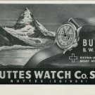 1946 Buttes Watch Company BWC Watch Company Switzerland Vintage 1946 Swiss Ad Suisse Advert
