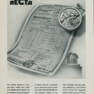 1944 Recta Watch Company Switzerland Vintage 1944 Swiss Ad Suisse Advert Horlogerie Horology