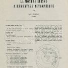 1953 Gruen Watch Company #480 Helvetia Watch Co #837 1953 Swiss Magazine Article Horlogerie Horology