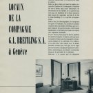 1953 Breitling Watch Company Switzerland G L Breitling SA Vintage 1953 Swiss Magazine Article Suisse