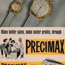 1954 Precimax Watch Company Neuchatel Switzerland Vintage 1954 Swiss Ad Suisse Advert