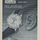 1954 Roamer Watch Company Soleure Switzerland Vintage 1954 Swiss Ad Suisse Advert Horology