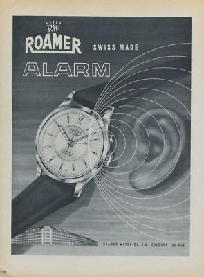 1954 Roamer Watch Company Soleure Switzerland Vintage 1954 Swiss Ad Suisse Advert Horology
