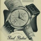 1954 Paul Buhre Watch Company Switzerland Vintage 1954 Swiss Ad Suisse Advert Horology Horlogerie