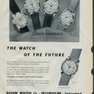 1958 Bassin Watch Company Reconvilier Switzerland Vintage 1958 Swiss Ad Suisse Advert