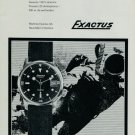 1967 Exactus Watch Company Montres Exactus SA Switzerland Vintage 1967 Swiss Ad Suisse Advert Diving
