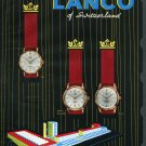 1958 Lanco Watch Company Langendorf Switzerland Vintage 1958 Swiss Ad Suisse Advert Larex