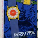 1958 Provita Watch Company Franz Schnurr W. Germany Vintage 1958 Swiss Ad Suisse Advert Horology