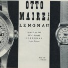 1957 Mero Watch Company Otto Maire SA Lengnau Switzerland Vintage 1957 Swiss Ad Suisse Advert