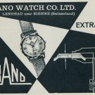 1957 Orano Watch Company Lengnau Bienne Switzerland Vintage 1957 Swiss Ad Suisse Advert
