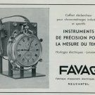 1947 Favag Clock Company Neuchatel Switzerland Vintage 1947 Swiss Ad Suisse Advert