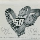 1947 Recta Watch Company 1897-1947 50th Anniversary Vintage 1947 Swiss Ad Suisse Advert