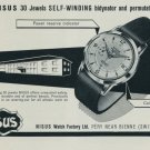 1957 Nisus Watch Company Switzerland Vintage 1957 Swiss Ad Suisse Advert Horology