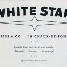 1951 White Star Watch Company Weiss & Co Switzerland Vintage 1951 Swiss Ad Suisse Advert