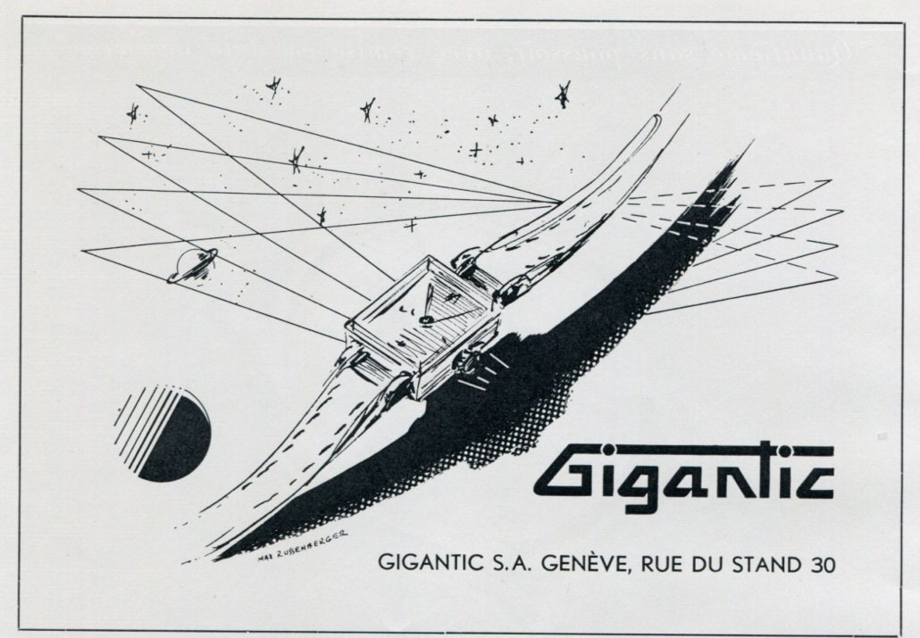 1951 Gigantic Watch Company Switzerland Vintage 1951 Swiss Ad Suisse Advert Horology