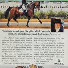 Rolex Watch Company Nicole Uphoff-Becker 1995 Print Ad Magazine Advert Horse Dressage