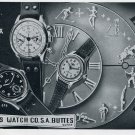 1951 Buttes Watch Company Switzerland Vintage 1951 Swiss Ad Suisse Advert Butex BUT BWC