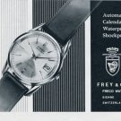1964 Frey & Co. Watch Company Freco Switzerland Vintage 1964 Swiss Ad Suisse Advert