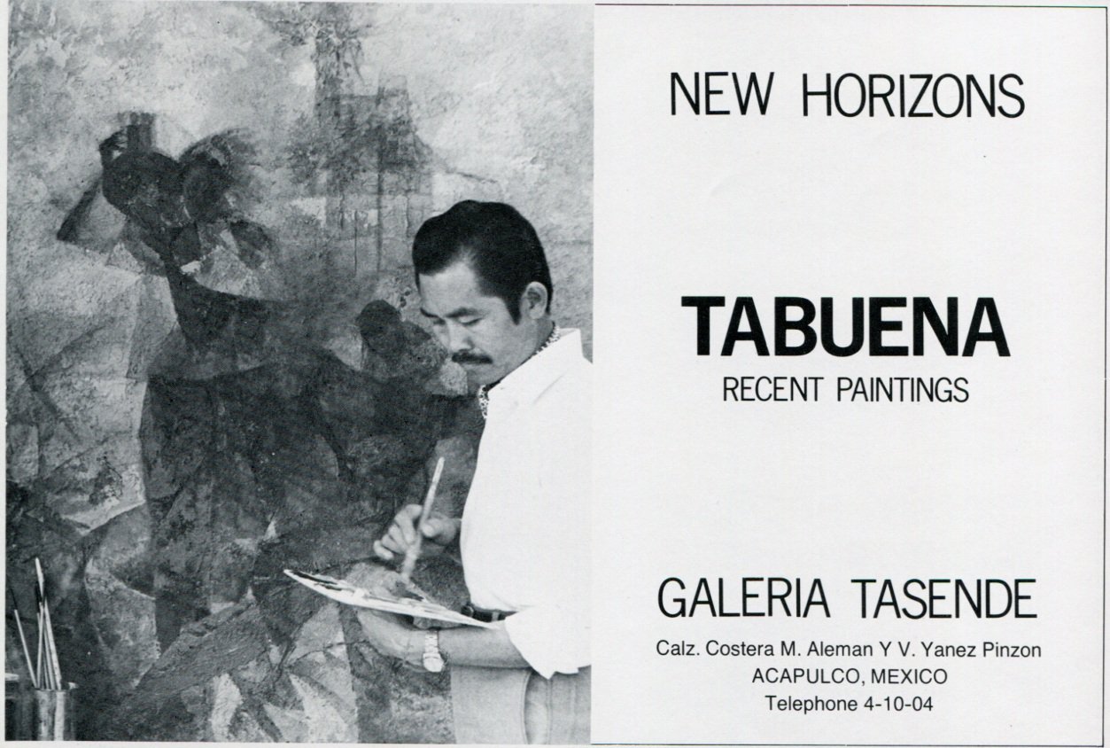 1975 Tabuena Vintage 1975 Art Exhibition Ad Advert Galeria Tasende Acapulco Mexico