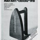 1975 Man Ray Cadeau 1921 Advert Vintage 1975 Art Ad Magazine Advertisement 1975 Man Ray Cadeau 1921 Advert Vintage 1975 Art Ad Magazine Advertisement