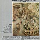 1975 John Barber Vintage 1975 Retrospective Art Exhibition Ad Sardine Workers Advert