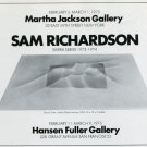 1975 Sam Richardson Vintage 1975 Art Exhibition Ad Advert Martha Jackson Gallery Hansen Fuller