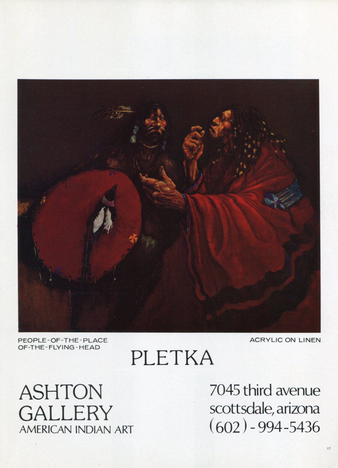 1974 Pletka People of the Place of the Flying Head Advert Vintage 1974 Art Ad Advertisement