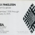 1974 Max Finkelstein Sculptor Vintage 1974 Art Exhibition Ad Advert Zara Gallery San Francisco 1974 Max Finkelstein Sculptor Vintage 1974 Art Exhibition Ad Advert Zara Gallery San Francisco