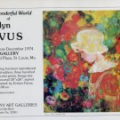 1974 Evelyn Favus Vintage 1974 Art Exhibition Ad Advert Lizzy Advertisement Alvey Gallery, St. Louis