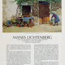 1974 Manes Lichtenberg Cast Shadows Vintage 1974 Art Exhibition Ad Advert Maxwell Galleries