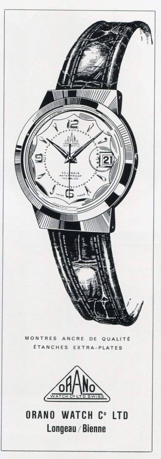 1956 Orano Watch Company Switzerland Vintage 1956 Swiss Ad Suisse Advert Horology