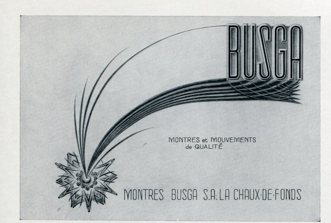 1955 Busga Watch Company Switzerland Vintage 1955 Swiss Ad Suisse Advert Horology