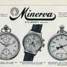 1956 Minerva Watch Company Villeret Switzerland Vintage 1956 Swiss Ad Suisse Advert 1956 Minerva Watch Company Villeret Switzerland Vintage 1956 Swiss Ad Suisse Advert