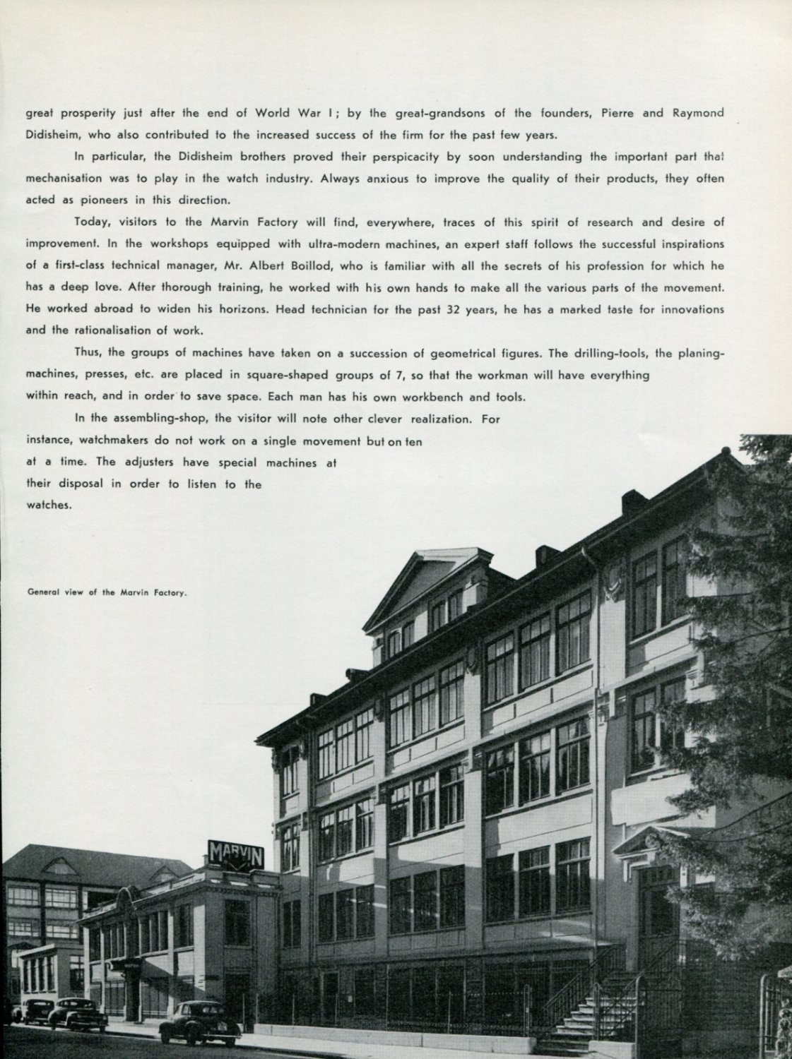 1950 Marvin Watch Company Centenary 1950 Swiss Magazine Article 100 Year Anniversary Switzerland