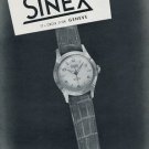 1955 Sinex Watch Company Switzerland Vintage 1955 Swiss Ad Suisse Advert Horology