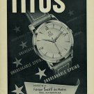 1954 Titus Watch Company Geneva Switzerland Vintage 1954 Swiss Ad Suisse Advert Horology