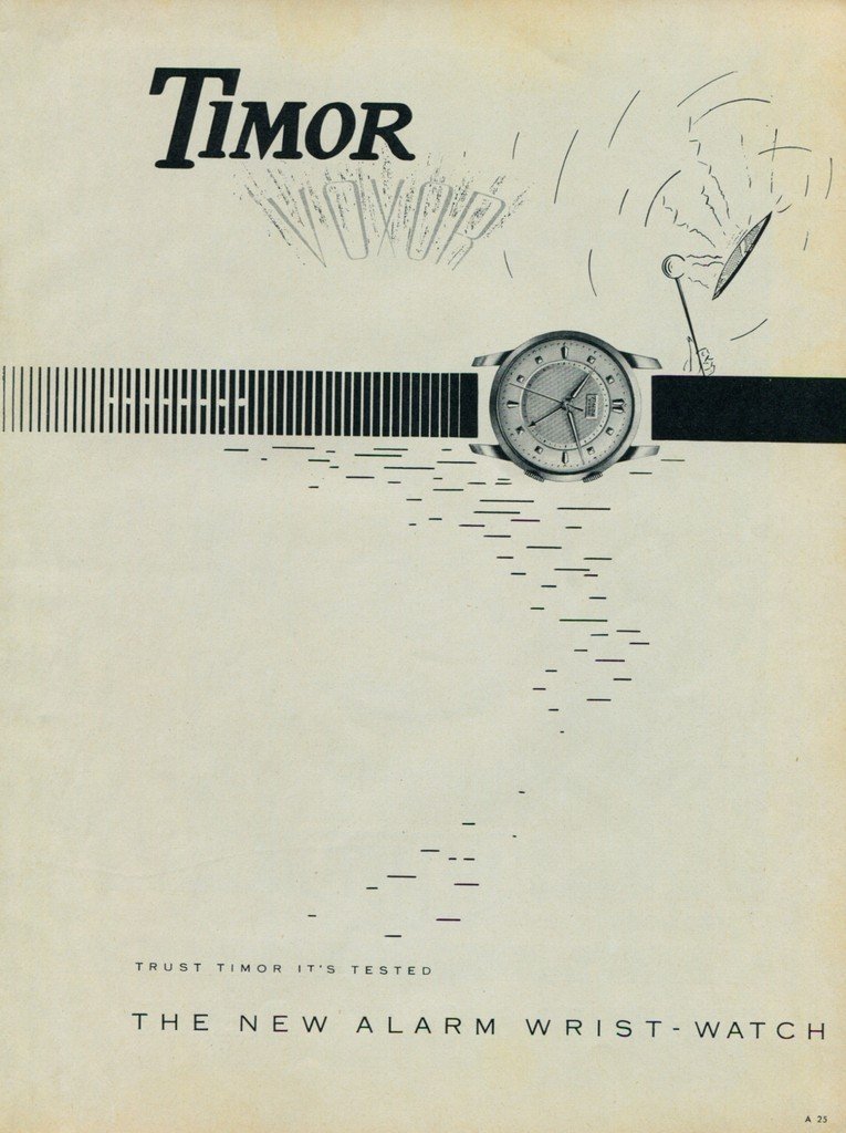 1954 Timor Watch Company Timor Voxor Advert Vintage 1954 Swiss Ad Suisse Advert